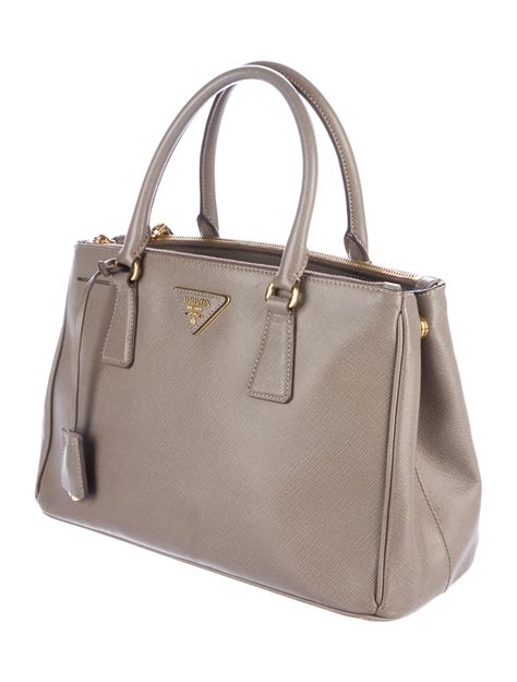 PRADA Saffiano Small Galleria Double Zip Tote 